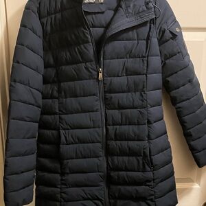 Ralph Lauren Women's small long  Navy Quilted Jacket
